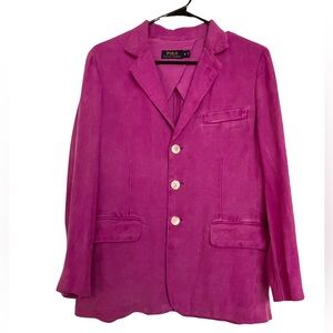 Polo Ralph Lauren Fuchsia Linen Blazer, sz8 - NWOT